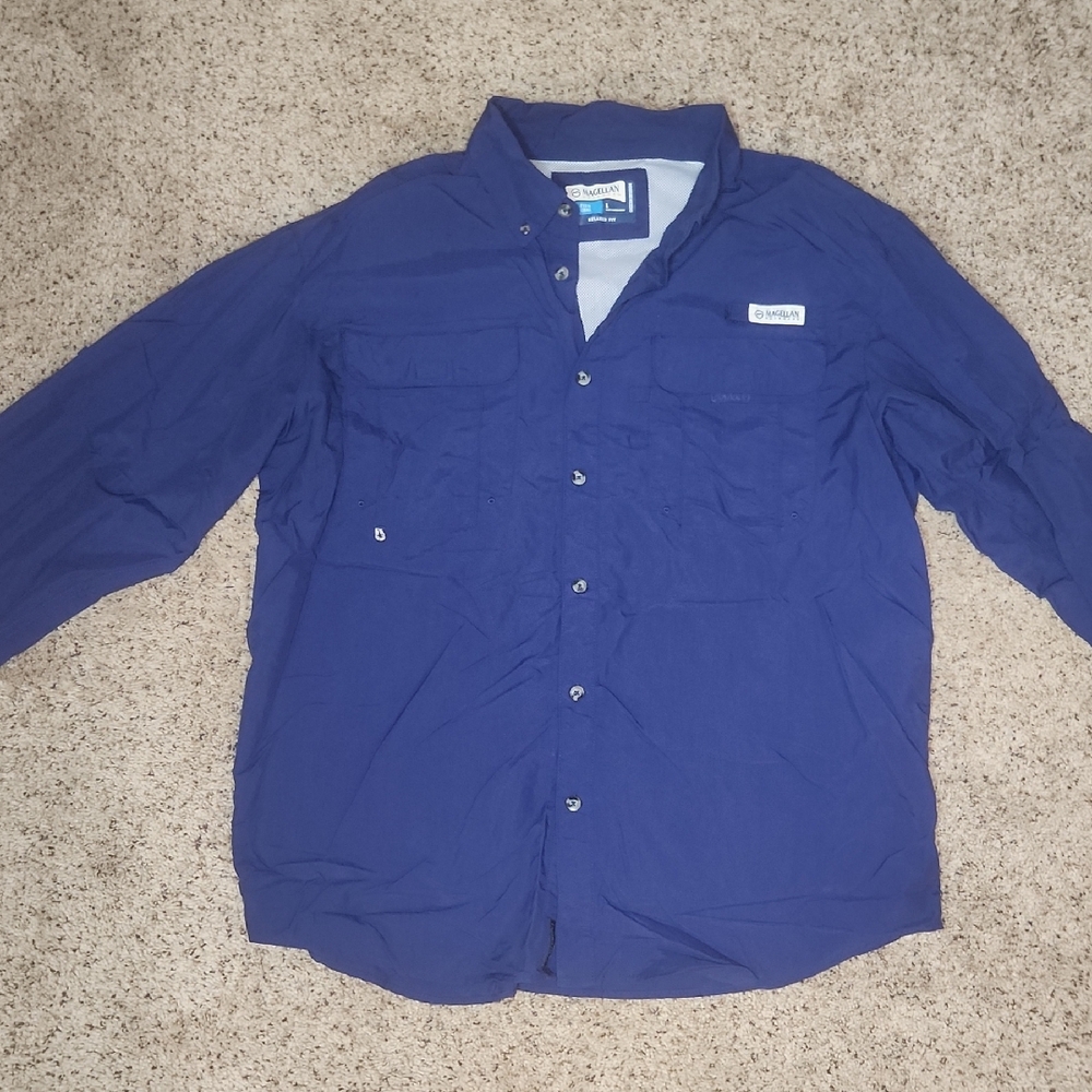 Columbia Navy Long Sleeve Shirt